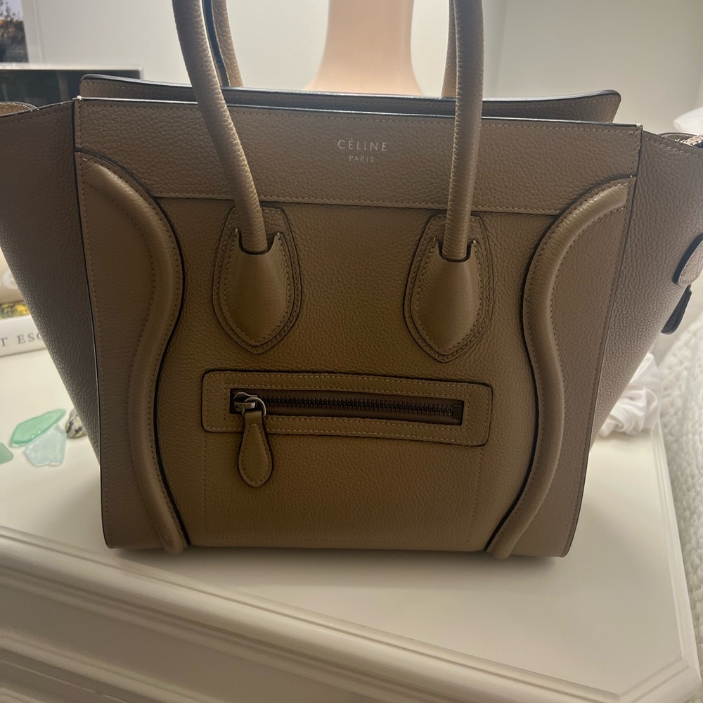 Celine Beige Luggage Bag medium size
